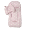 Colchón cubre cochecito + Almohada bebé Rosa Estrellas + Pio rosa