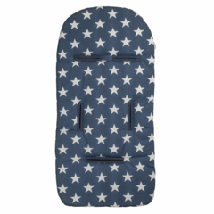 Colchón cubre cochecito + almohada bebé Azul Estrellas - comprar online