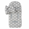 Colchón cubre cochecito + Almohada bebé Gris Estrellas