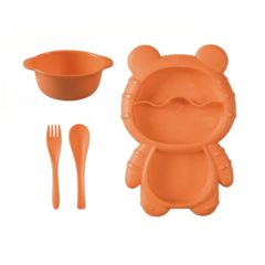 Set de alimentación Tigre plato + bowl + cubiertos - tienda online