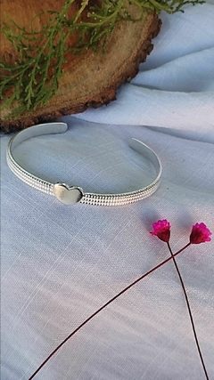 Pulsera Corazón Acero Blanco - comprar online