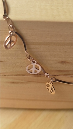 Pulsera Paz Acero Rosa - comprar online