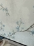 Papel Parede Floral-Fundo azul claro com galhos e flores-leve brilho - loja online