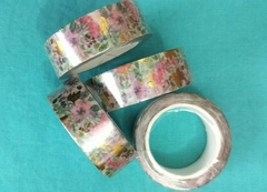 Washi tape flores con foil - comprar en línea