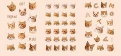 Stickers puffy de Gatito - Emporio washi tapes