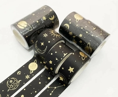 Set washi tapes con foil / espacio, constelaciones