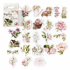 Stickers en cajita Flores