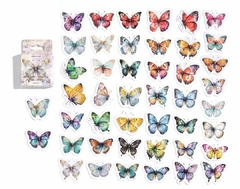 Stickers en cajita - mariposas de colores