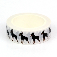 Washi tapes perritos Doberman