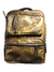 MORRAL DE CUERO DORADO Y CAFE