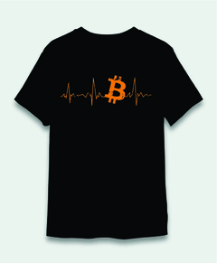 CAMISETA PRETA MASCULINA - CÓD. BITCOIN_PULSO