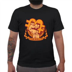 CAMISETA PRETA MASCULINA - CÓD. BITCOIN_REVOLUTION - comprar online