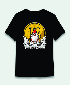 CAMISETA PRETA MASCULINA - CÓD. BITCOIN_THO_THE_MOON