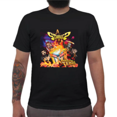 CAMISETA PRETA MASCULINA - CÓD. STARBUGS-MAQUINA DO TEMPO - comprar online