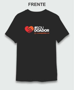 CAMISETA 100% ALGODÃO PRETA (DOADOR) - CÓD. DOADOR