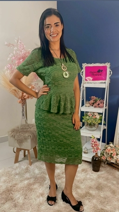 VESTIDO RENDA AVELUDADA - YASMIN