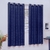 CORTINA JACQUARD P ILHOS CROMADO 2,65m x 1,70m - AZUL MARINHO