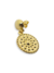 Brinco Pingente Disco Folheado Ouro 18k