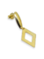 Brinco Pingente Losango Folheado Ouro 18k