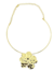 Choker Aro Pingente Flor Orgânico Folheado Ouro 18k