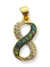 Pingente Infinito Multicolor com Zircônia Folheado Ouro 18k