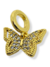 Pingente Borboleta com Microzircônia Folheado Ouro 18k