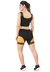Cropped Com Faixa Amarelo + Shorts Preto Com Amarelo Conjunto Fitness | REF: LX045 - loja online