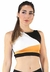 Top Abstrato Detalhes Branco e Amarelo Cropped Fitness Preto | REF: CC20 - comprar online