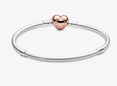 Pulseira Com Fecho De Coração Cravejado Rose Pandora - comprar online