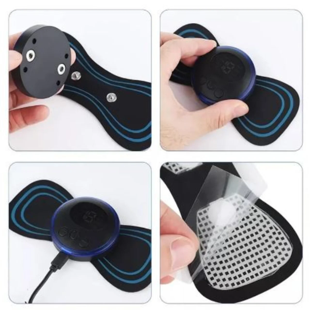 Mini Massageador Portátil Elétrico Cervical EMS Alivia Dores Corpo Pescoço  BelleMarc