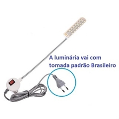 Luminária 20 Leds Lâmpada Maquina Costura Tomada - Bivolt - Promoção na internet