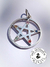 Pingente Pentagrama em prata 950 com Safiras