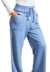 Pijama Longo De Topazio Bio E Branco C/ Azul Stella 38 - Audácia Moda Íntima