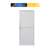 Porta Lambri De Giro Direita Alumínio Branca | Linha Fortline | Atlântica