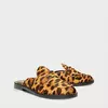 Mule Flat Rebites Pelo Animal Print Leopard Carrano 214029c