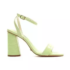 Sandália Croco Verde Salto Bloco Cecconello 2020001-3 - comprar online