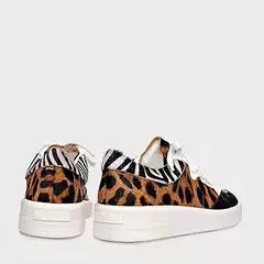 Tênis Wild Flatform Pelo Animal Print Leopard Carrano 608004 na internet