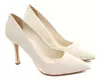 Scarpin Linho Creme Salto Alto Cecconello 2025001-1