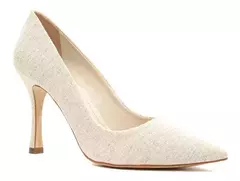 Scarpin Linho Creme Salto Alto Cecconello 2025001-1 - Savannah Shoes