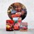 Kit Painel De Festa Redondo Carros Pixar + Trio De Cilindros Em Tecido - comprar online