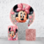 Kit Painel De Festa Redondo Minnie Mouse + Trio De Cilindros Em Tecido - comprar online