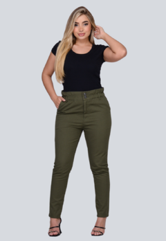 Calça Clochard Feminina Cintura Alta_Verde Escuro_1