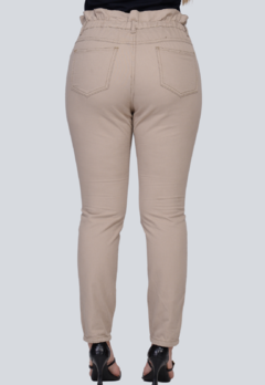 Calça Clochard Feminina Cintura Alta_Bege5