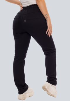 Calça Feminina Moletom Fibra de Algodão - Preto_7