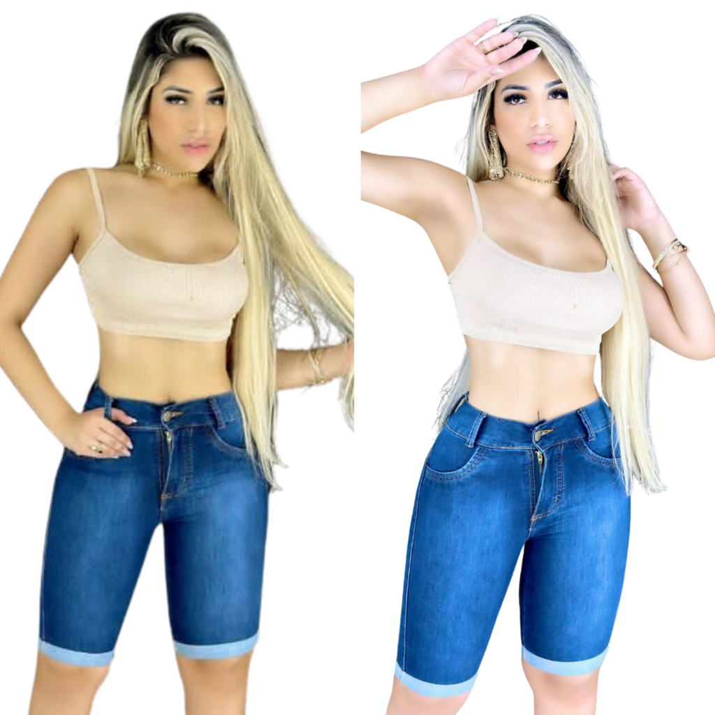 Bermuda Feminina Jeans Meia Coxa Lycra: Conforto e Estilo