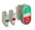 Botão Duplo Faceado Verde/Vermelho Completo não Iluminado CEW-BDM-110000001)2) (1NA + 1NF)