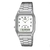 Relógio Casio Estilo Vintage AQ-230A-7BMQ Fundo Branco Prata Pulseira Esteira - comprar online