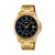 Relógio Casio Dourado Fundo Preto Tamanho 47 MTP-V004G-1CUDF