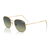 ray-ban 3548 sextavado hexagonal com armacao dourada e lentes claras verde vintage degrade