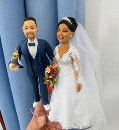 Topo de bolo casamento noivinhos Humanizados - comprar online